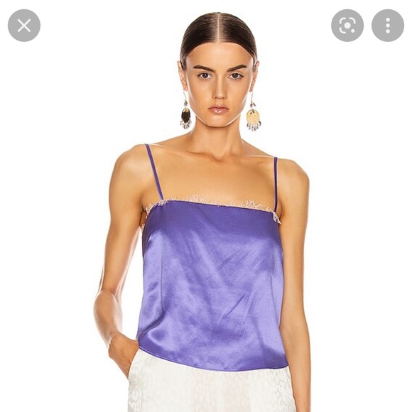 Fleur du Mal silk square neckline camisole - Picture 1 of 9